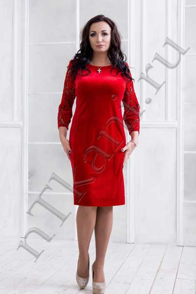 красное бархатное платье