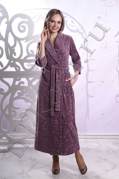 Велюровый халат женский, халат из велюра мужской - фото, фасоны