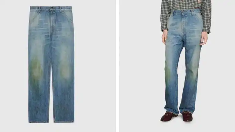 грязные джинсы и платье для мужчин